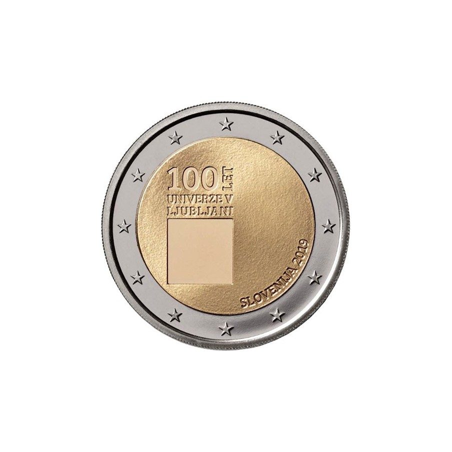 moneda conmemorativa 2 euros Eslovenia 2019 Ljubljana.