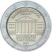 moneda conmemorativa 2 euros Estonia 2019 Universidad Tartu