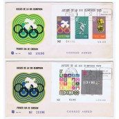Colección Sobres Primer Dia XIX Olimpiada Mexico 1968. 12 sobres