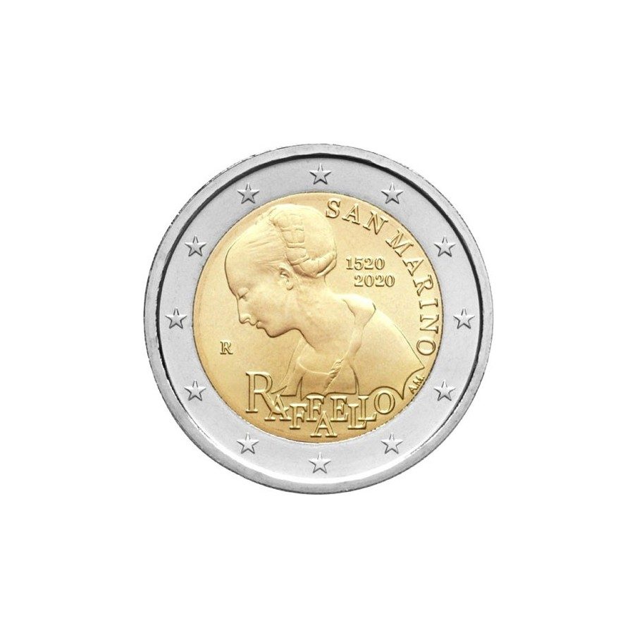 moneda conmemorativa 2 euros San Marino 2020 Raffaello