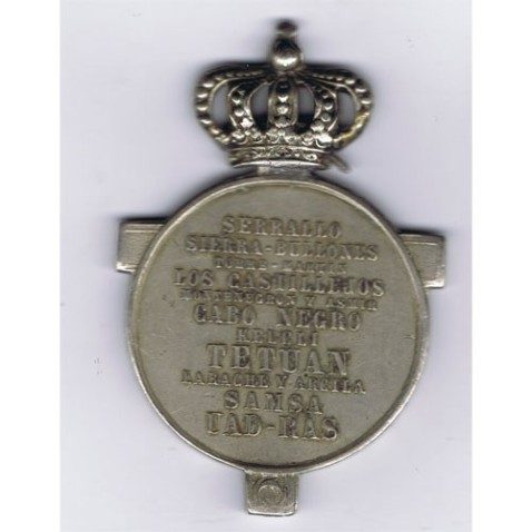 Medalla de la Campaña de África Isabel II 1860.