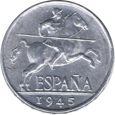 5 centimos 1945 PLVS VLTRA Madrid. SC