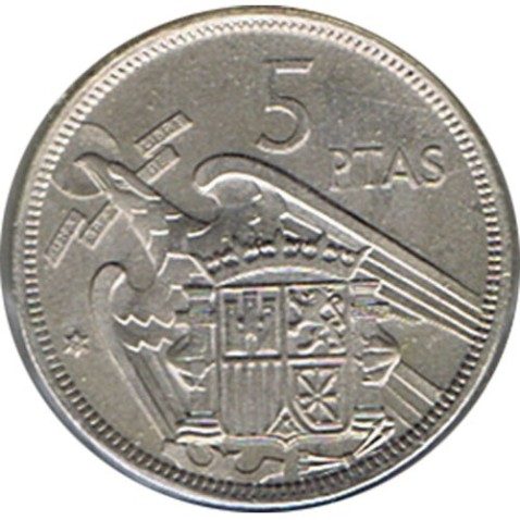 5 pesetas 1957 *19-75. Madrid. SC.