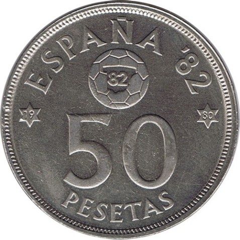 50 Pesetas 1980 *19-80 Mundial España 82. SC