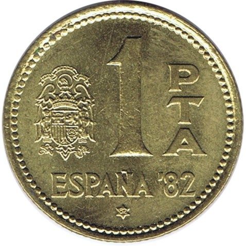 1 Peseta 1980 *19-82 Mundial España 82. SC