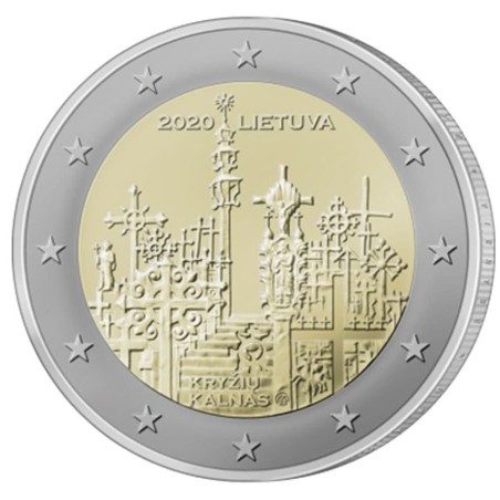 moneda conmemorativa 2 euros Lituania 2020 Colina de las Cruces