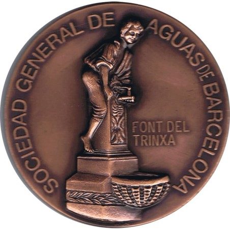 Medalla AGBAR 1997 Font del Trinxa Barcelona. Bronce.