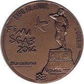 Medalla Exposición Finusgab Barcelona 2014. Bronce.