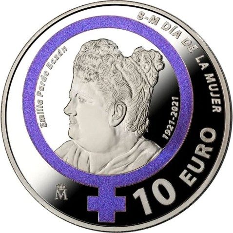 Moneda 2021 Día Internacional de la Mujer. 10 euros. Plata