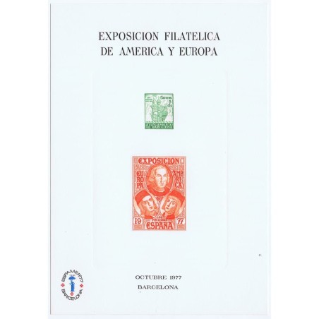 Colección 4 Hojitas recuerdo Espamer 1977.
