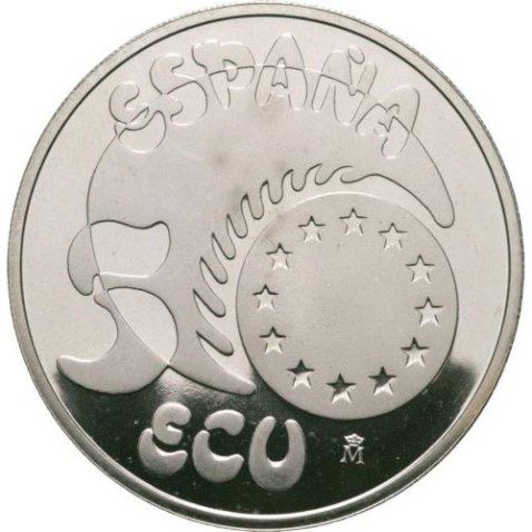 5 ECU. Comunidad Económica Europea 1989