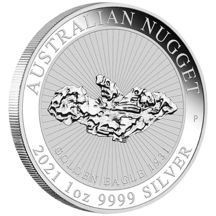 Moneda onza de plata 1$ Australia Nugget 2021.