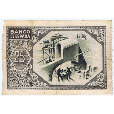 (1937/01/01) Bilbao 25 Pesetas MBC+. Serie 525808