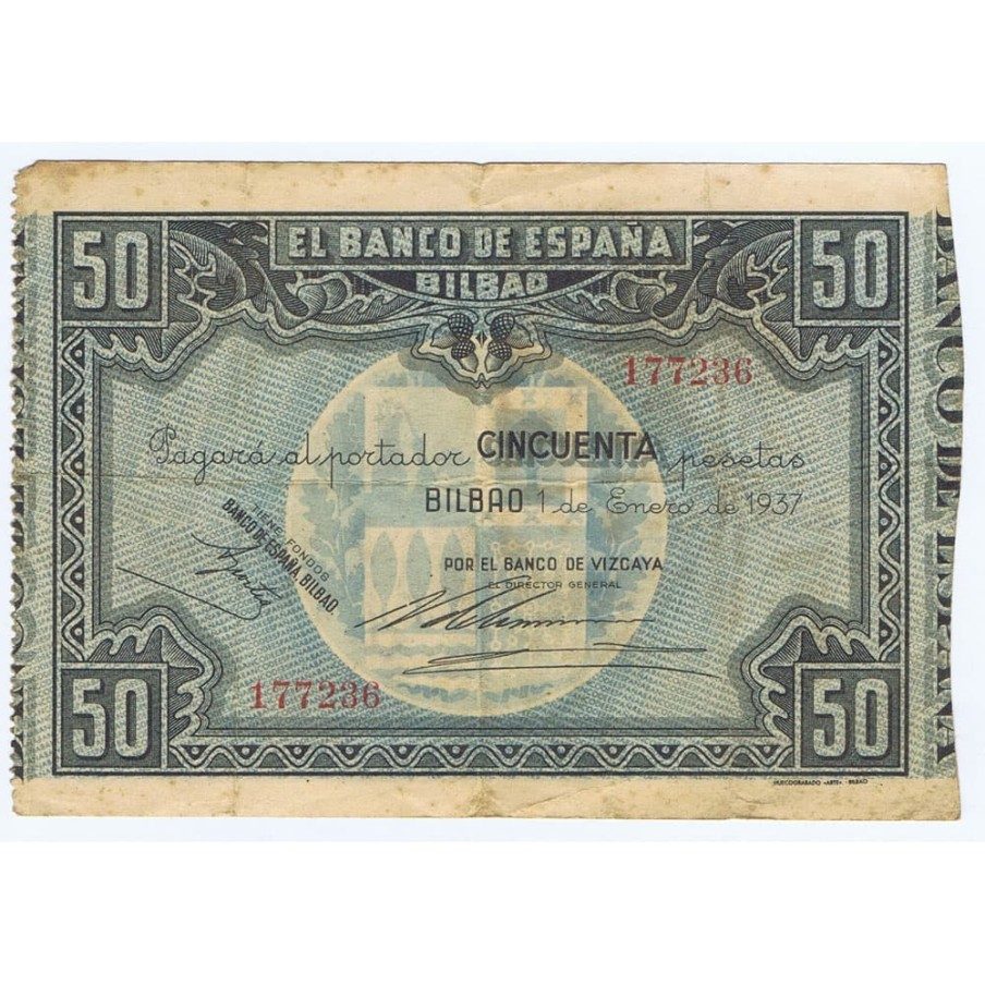 (1937/01/01) Bilbao 50 Pesetas. Serie 177236
