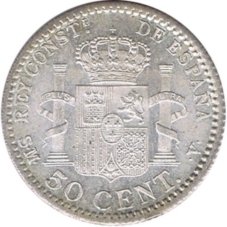 50 céntimos Plata 1904 *04 Alfonso XIII SM V. SC.