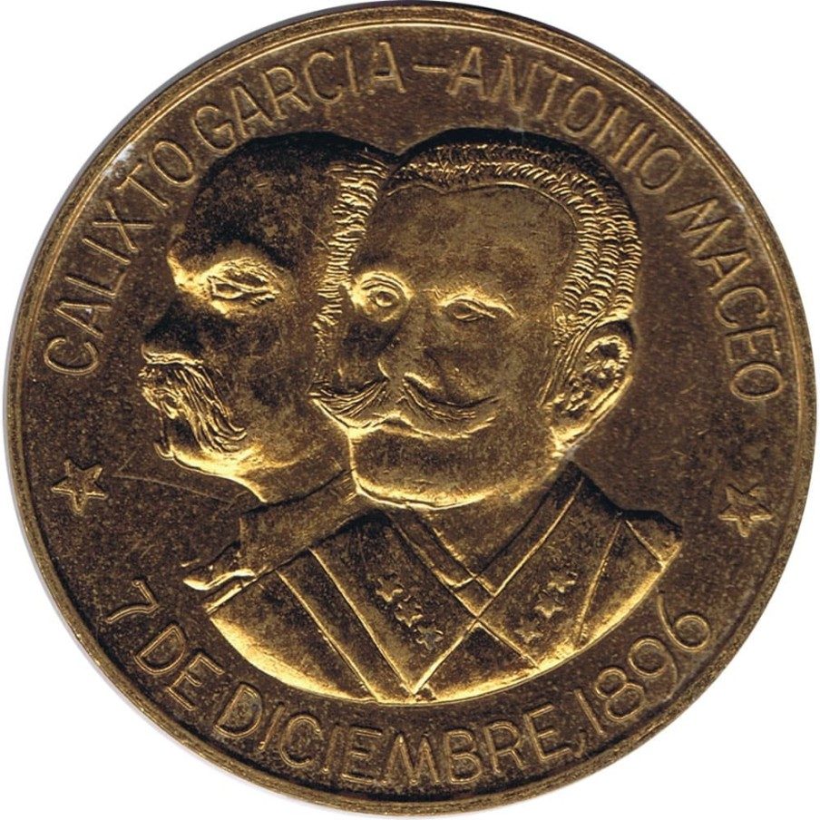 Medalla Calixto Garcia y Antonio Maceo 1896-1996.
