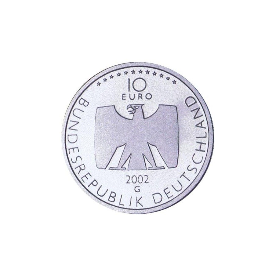 moneda Alemania 10 Euros 2002 G. 50 Años televisión