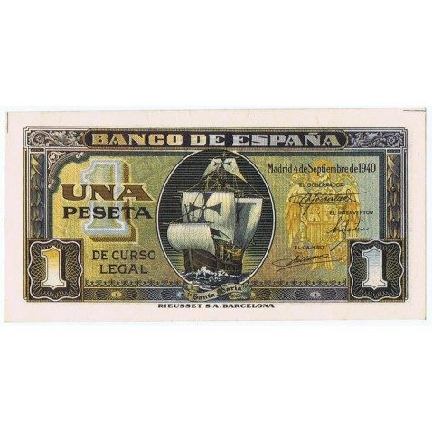 (1940/09/04) Madrid. 1 Peseta. SC.