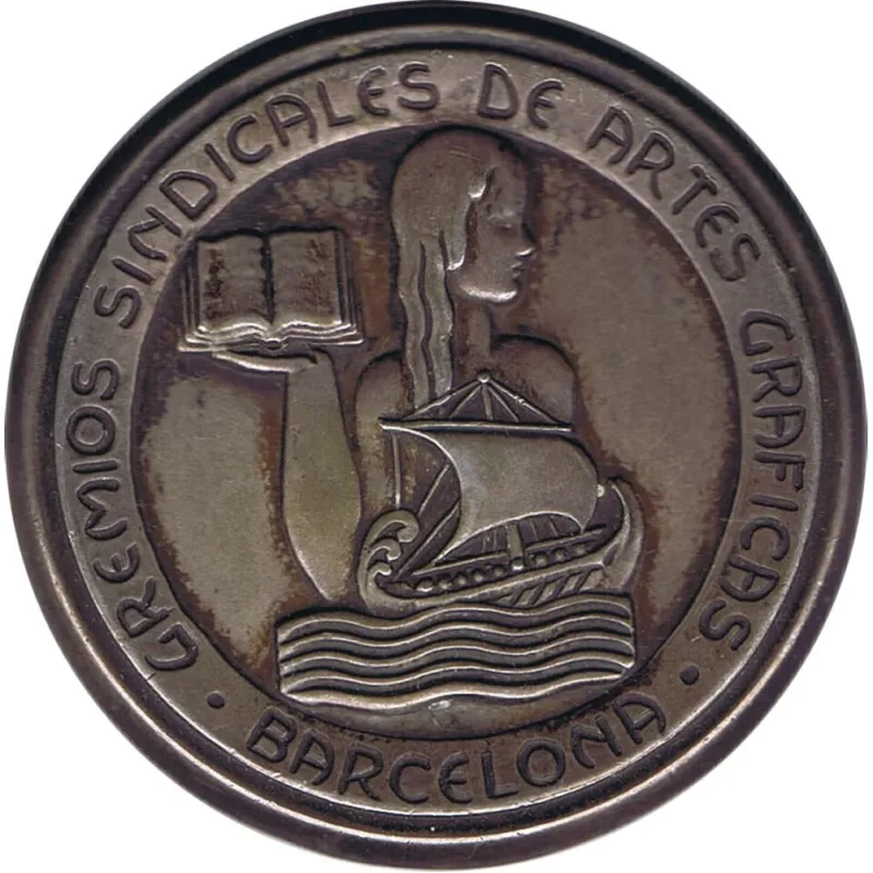 Medalla Gremios Sindicales de Artes Gráficas. Barcelona.