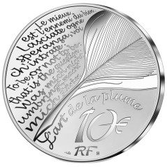 Francia 10€ 2021 400 Aniversario Jean La Fontaine. Plata.
