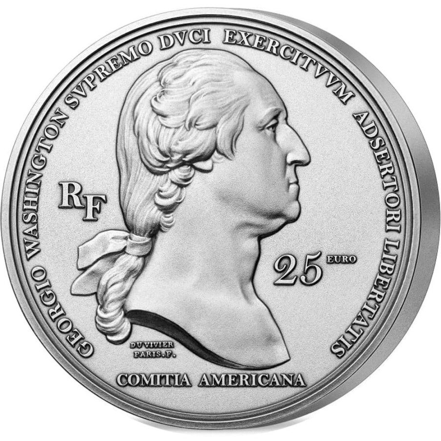 Francia 25€ 2021 Llegada de Washington a Boston. Plata.