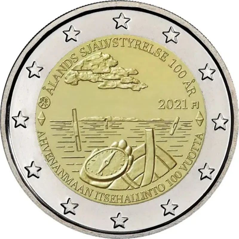 moneda conmemorativa 2 euros Finlandia 2021 Aland