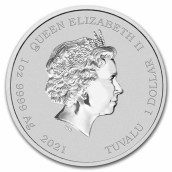 Moneda onza de plata 1$ Tuvalu Familia Simpson 2021