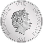 Moneda onza de plata 2$ Niue El Rey León 2021.