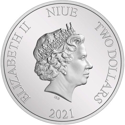 Moneda onza de plata 2$ Niue Tortuga Carey 2021.