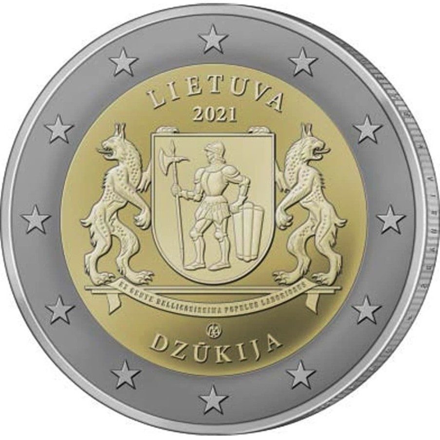 moneda conmemorativa 2 euros Lituania 2021 Dzukija.
