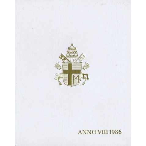 Estuche monedas Vaticano 1986. Juan Pablo II Año VIII.