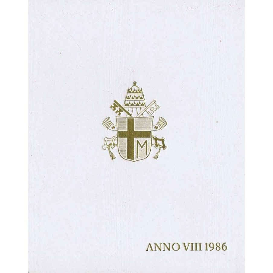 Estuche monedas Vaticano 1986. Juan Pablo II Año VIII.