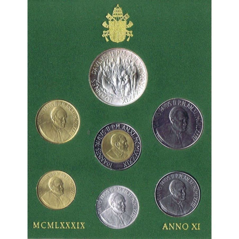 Estuche monedas Vaticano 1989. Juan Pablo II Año XI.