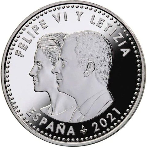 Moneda conmemorativa 30 euros 2021 Año Jacobeo. Color