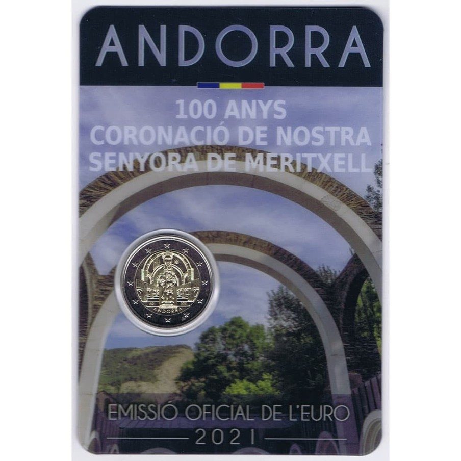 moneda conmemorativa 2 euros Andorra 2021 Verge de Meritxell. BU