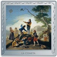 Moneda 2021 Goya. La Cometa. 10 euros. Plata color.