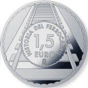 Monedas 2021 Historia del Ferrocarril I. 15 monedas con estuche