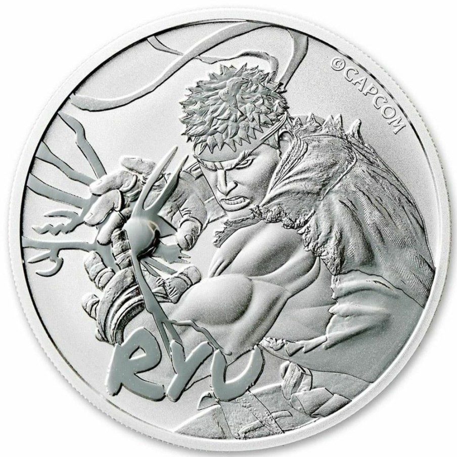 Moneda onza de plata 1$ Tuvalu Street Fighter RYU 2022