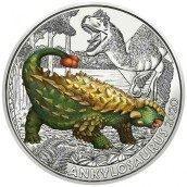 moneda Austria 3 Euros Dino-Taler 2020 Ankylosaurus.