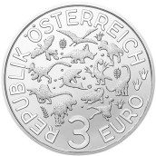 moneda Austria 3 Euros Dino-Taler 2020 Ankylosaurus.
