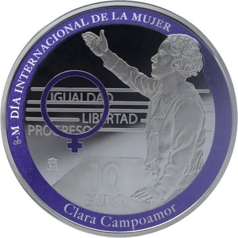 Moneda 2022 Día de la Mujer. Clara Campoamor. 10 euros. Plata