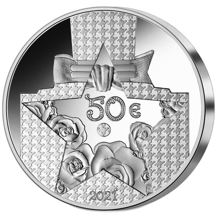 Francia 50€ 2021 Excelencia a la Francesa. Dior. Plata.