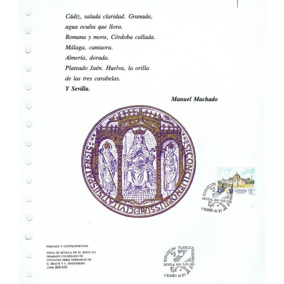 1991 Documento 18 Exposición Filatélica V Rumbo al 92.