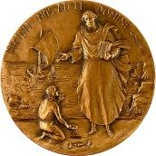 Medalla de bronce 50 aniversario Cardenal Casaroli 1987.