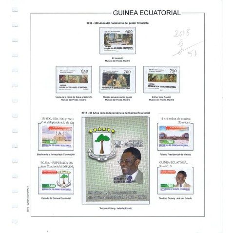 Colección Sellos de Guinea Ecuatorial 1968/1972 y 1981/2018.