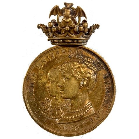 Medalla Exposición Universal de Barcelona 1888. Bronce.