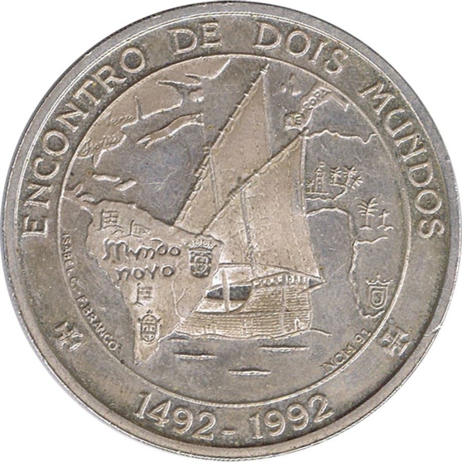 Moneda de Plata Portugal 1000 Escudos 1991 I Iberoamericana