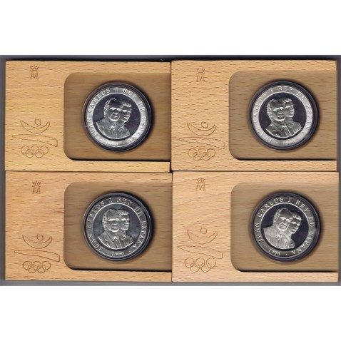 2000 Pesetas Barcelona'92 1990 Serie II. 4 valores. Plata FDC