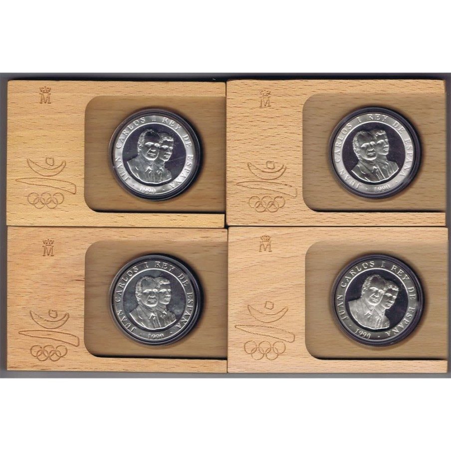 2000 Pesetas Barcelona'92 1990 Serie II. 4 valores. Plata FDC