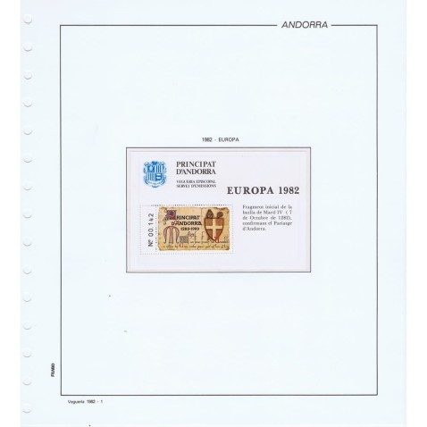 Colección sellos de Andorra Española Veguería 1982